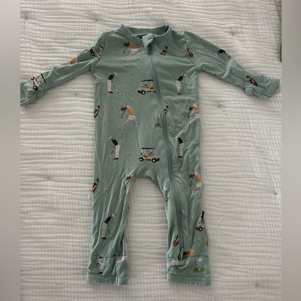 Kyte baby Green Golf Print One Piece